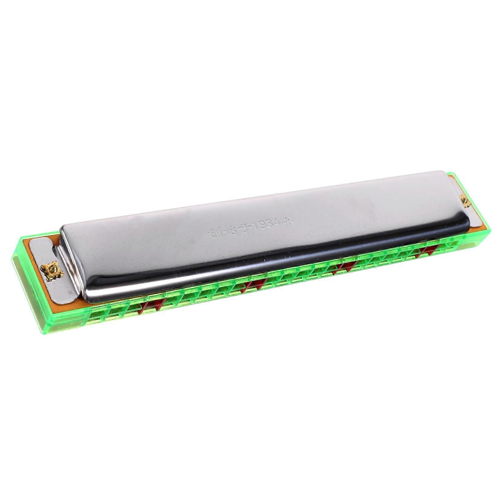 1 x 24 Double Row 24Hole Harmonica Starter Harmonica Brain Toy Musical Instruments Children's Toy Creative Harmonica Portable Harmonica