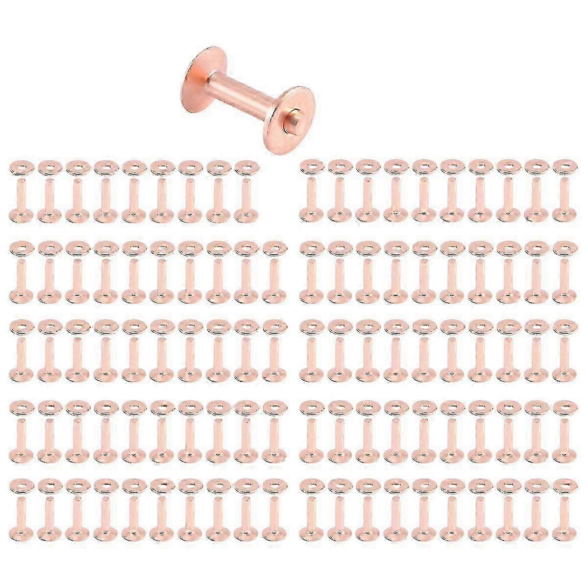 100 Sets Copper Rivets and Burrs Washers Leather Copper Rivet Fastener for Collars Leather DIY Craf DS