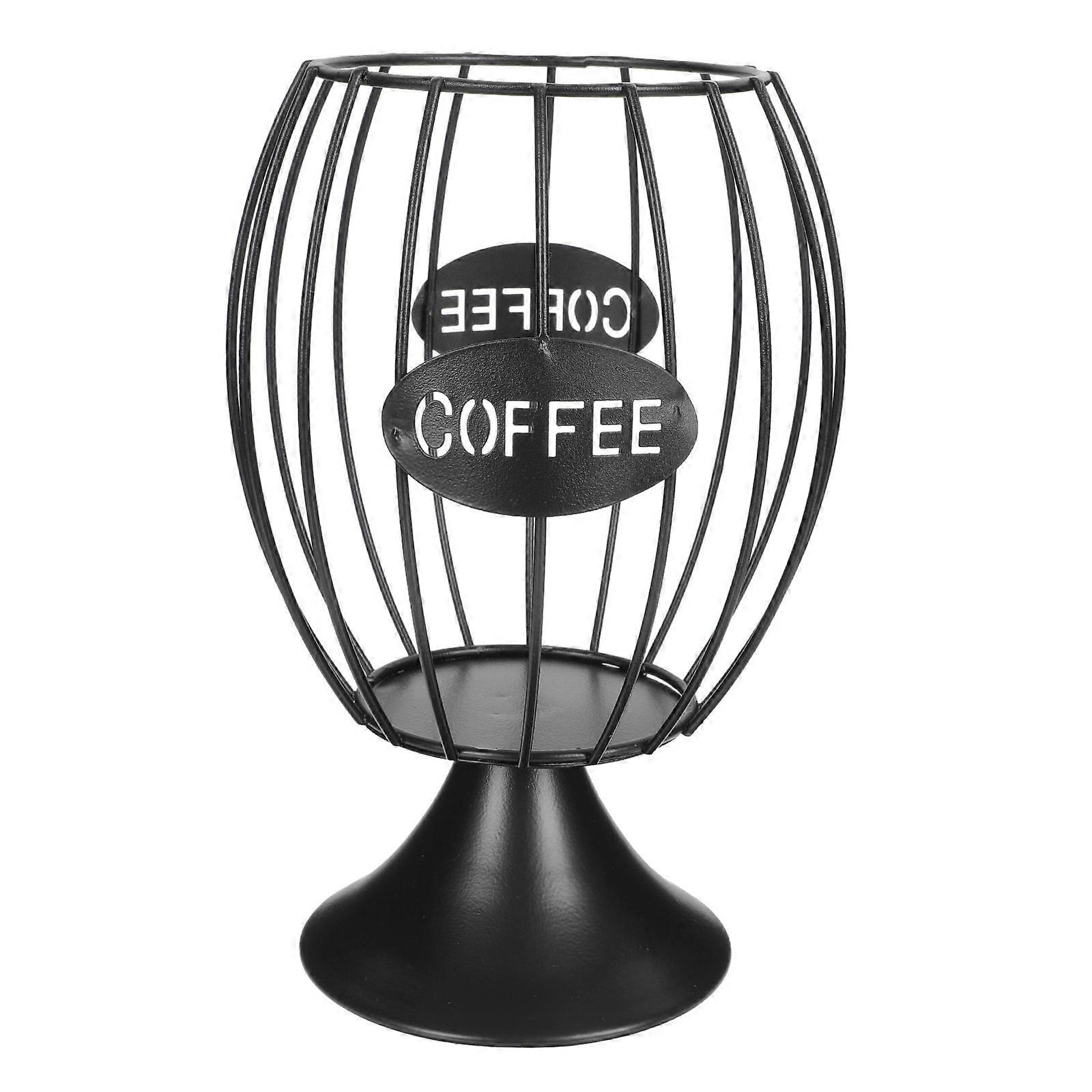 Convenient Storage Baskets Iron Hollowed Organizer Cup Shaped For Coffee Accessories Home Decor 21x14cm 1Pack