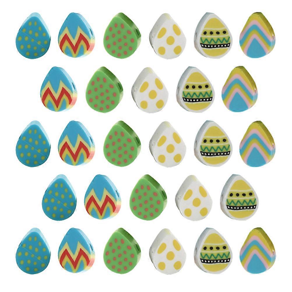 Soft Beads Charm Beads For Bracelets Easter Beads Jewelry Making Diy Crafts Polymer Clay 1.00X0.80X0.45Cm 100Pcs
