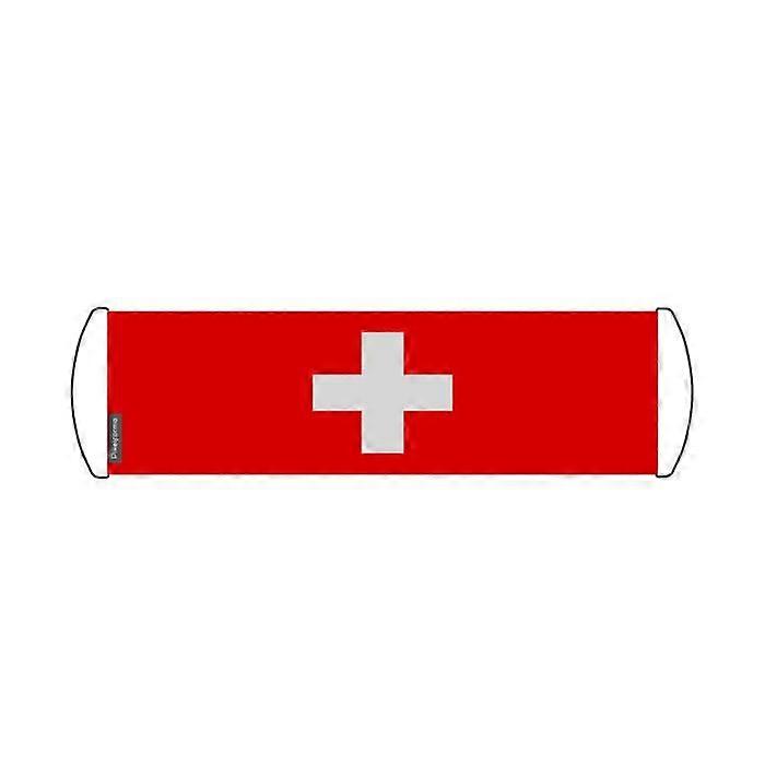 Scrolling Banner – Swiss Flag – 24 x 70 cm – Polyester – Hand Flag
