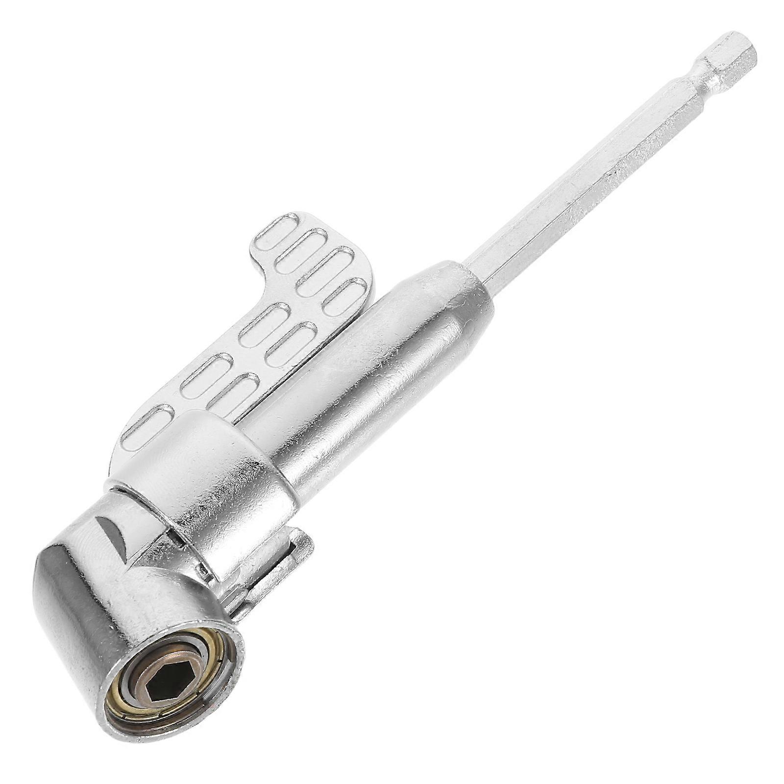 Right Angle Screw Driver Power Tool Accessories Electric Drill 13.50X3.00X2.30CM Silver Close Corner Tool 1Pack