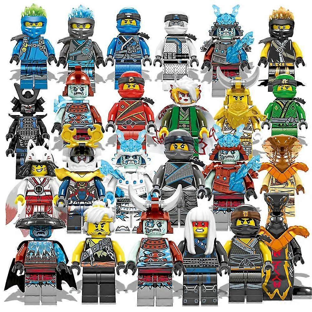 24pcs/set Ninjago Building Mini Blocks Figures Puzzle Action Minifigures Collection Toys Kids Gift