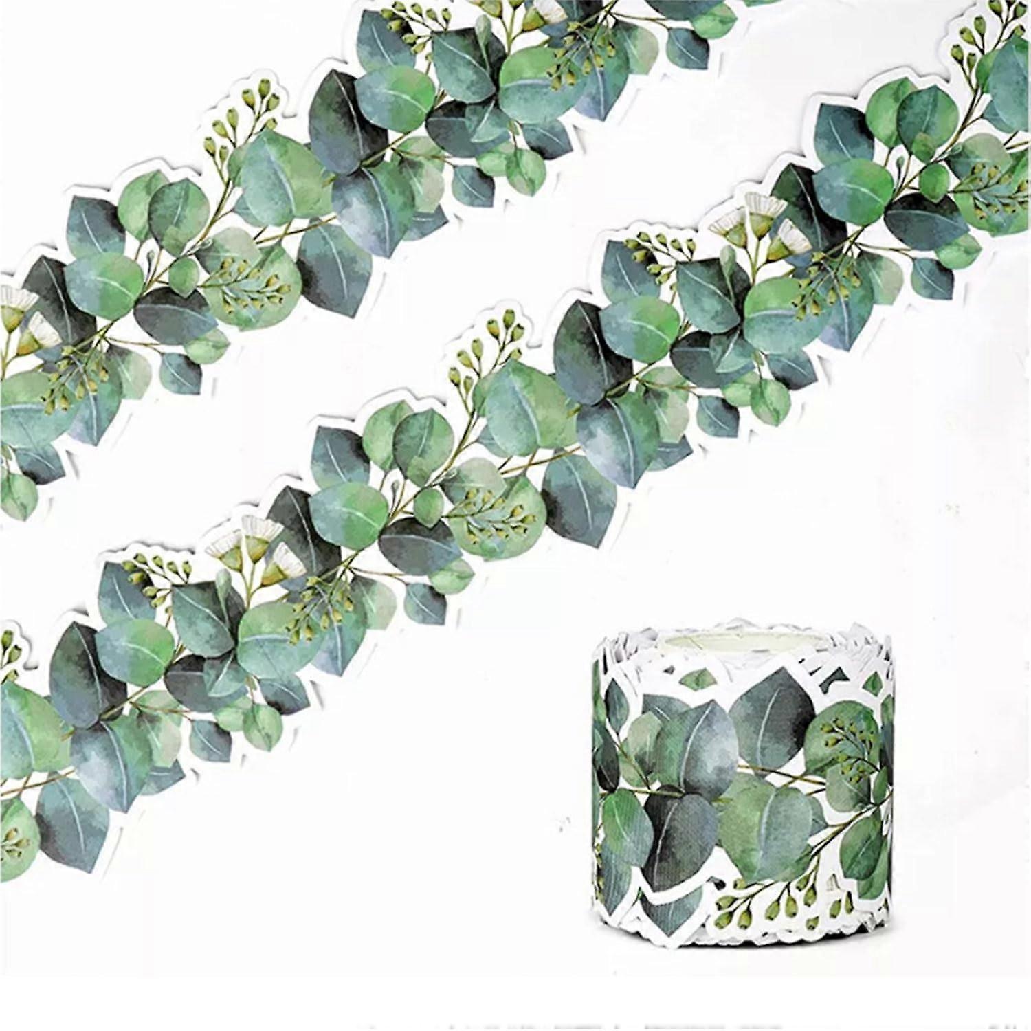 Bulletin board with eucalyptus border, 15 m, pinboard, tropical leaves