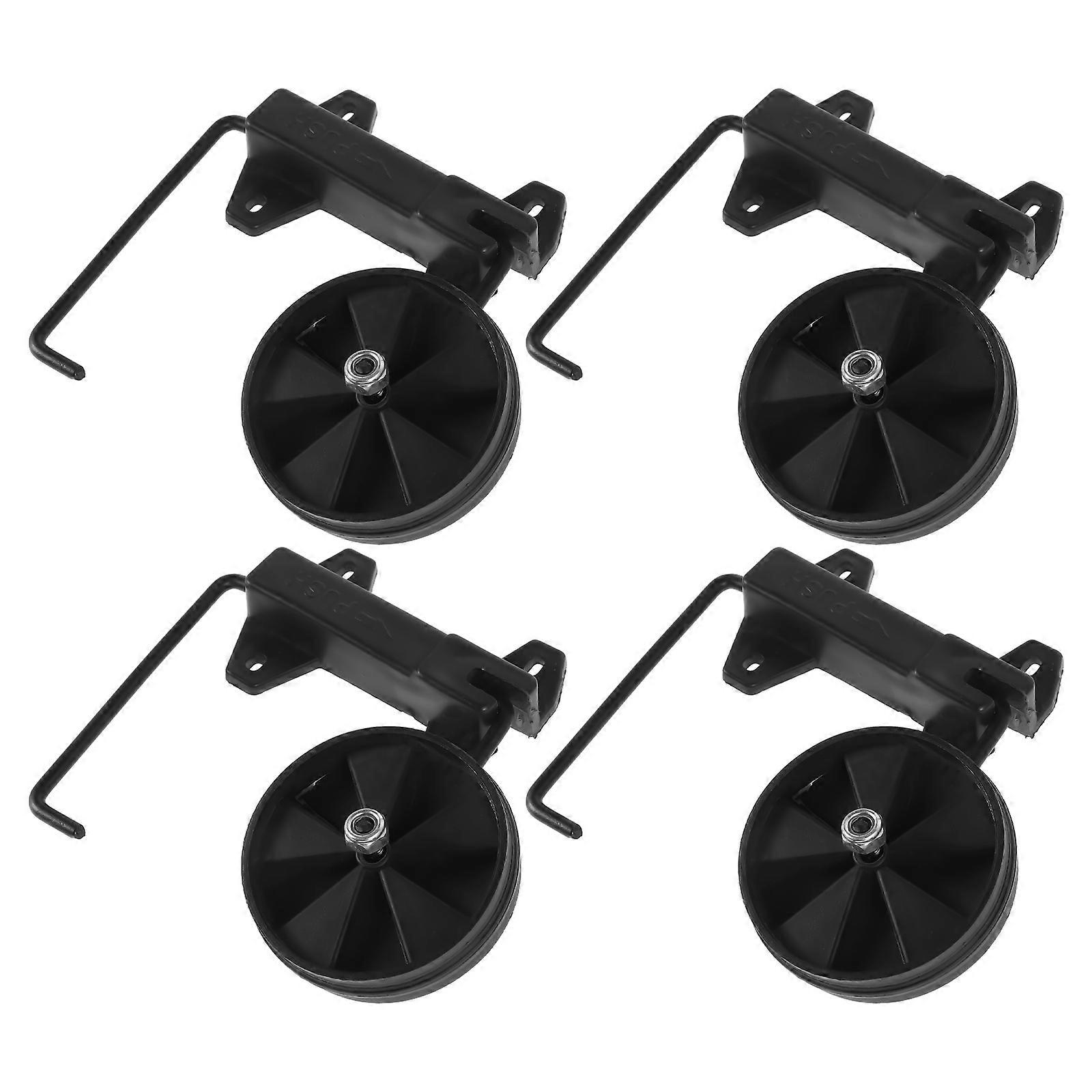4pcs Foldable Bike Stabilizer Wheels with Strong Load Capacity, Flexible Turning Casters Replacement for Trolleys and Bikes, Easy Mobility & Storage