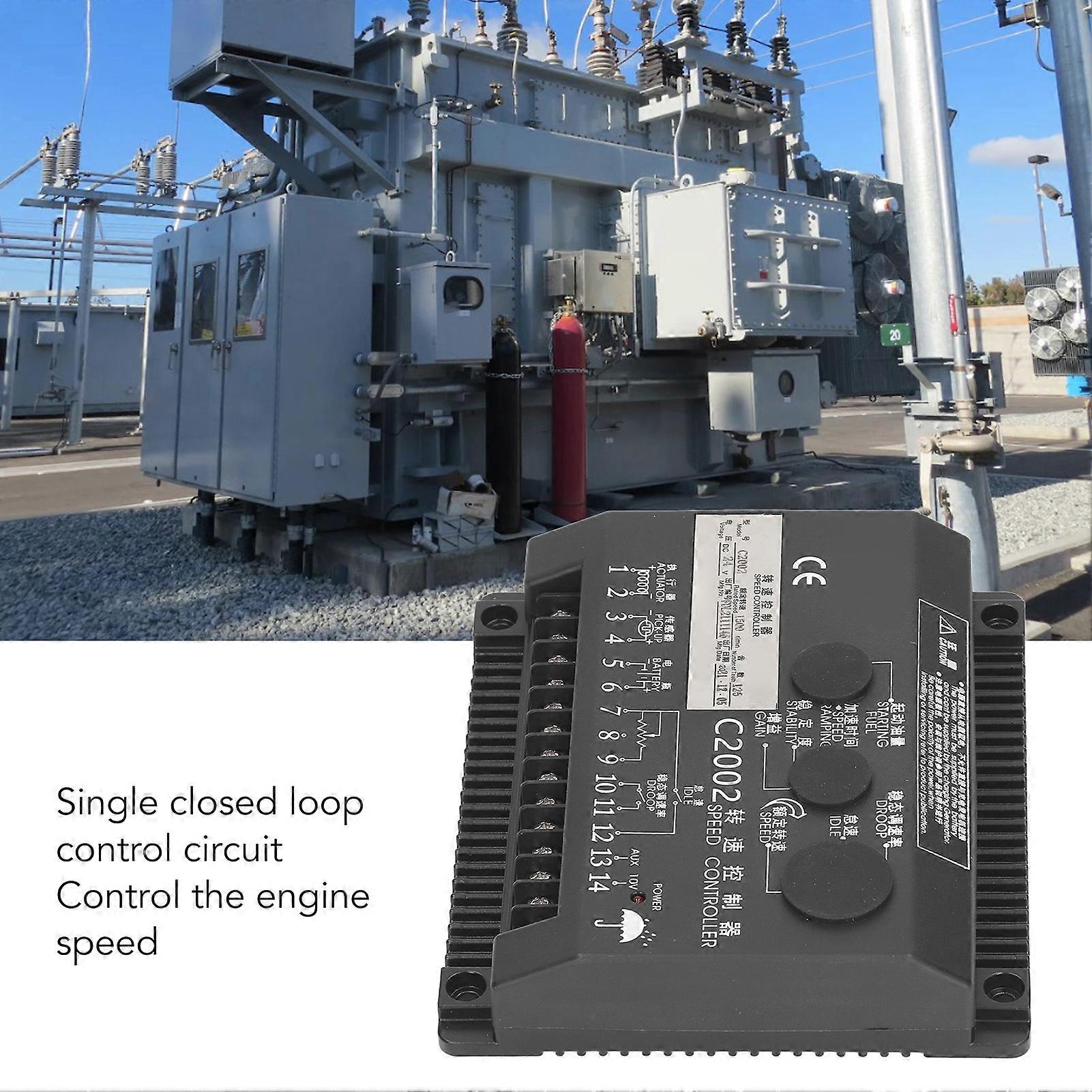 DC 24V Electronic Engine Speed Controller High Stability Diesel Generator Set Speed Governor C2002