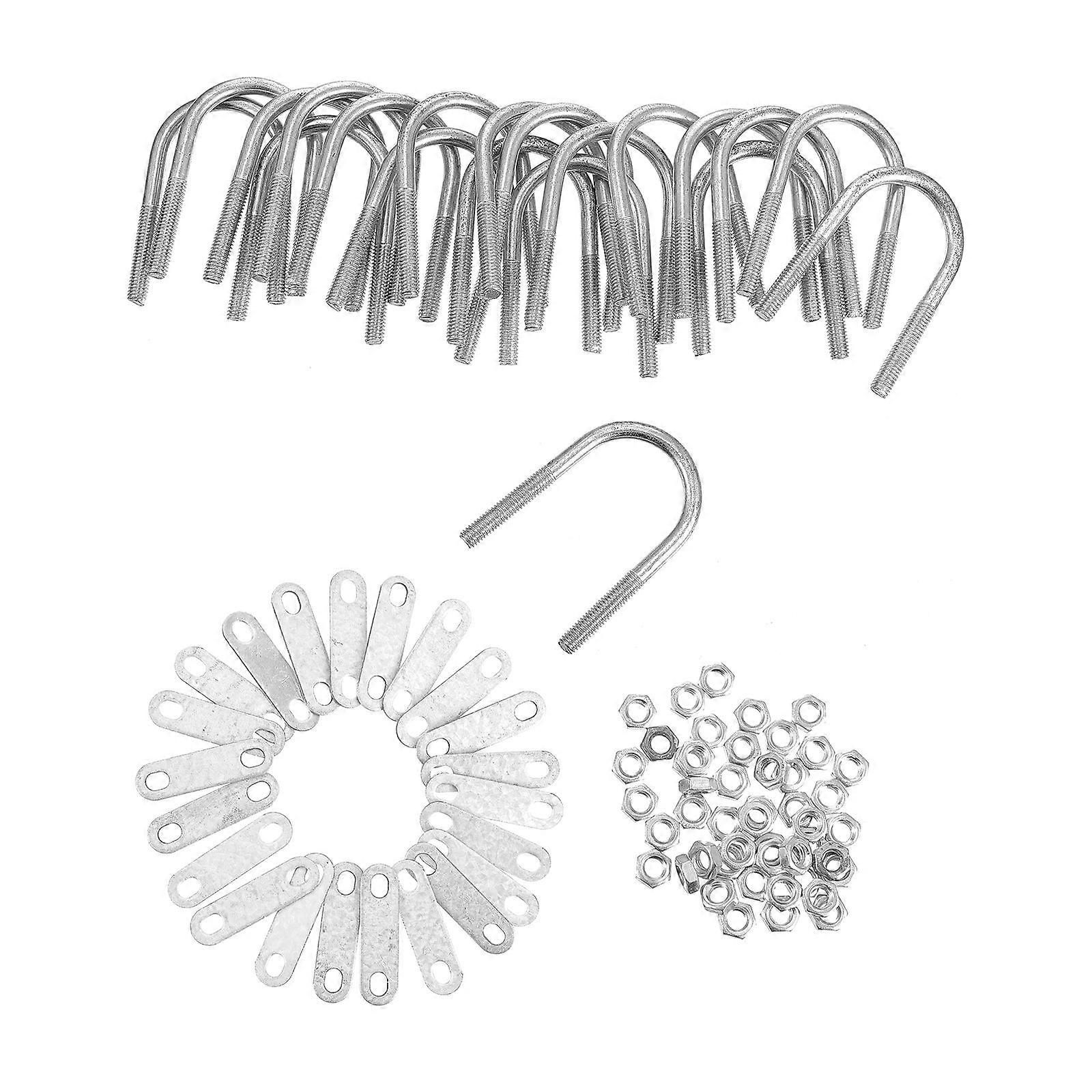 Pipe Repair Clamp U Type Screw Hardwares Accessories Outdoor Applications Metal Securing 1Set