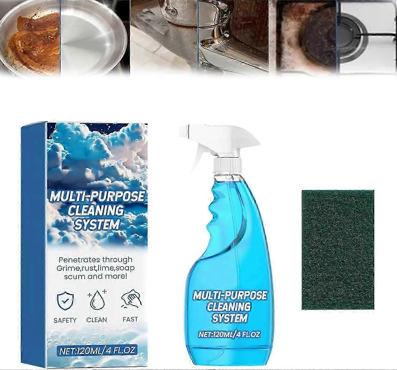 120ml Splash Foam Spray All Purpose Cleaner Oven Kitchen Bathroom Cleaner Multi Surface Cleaning Spray