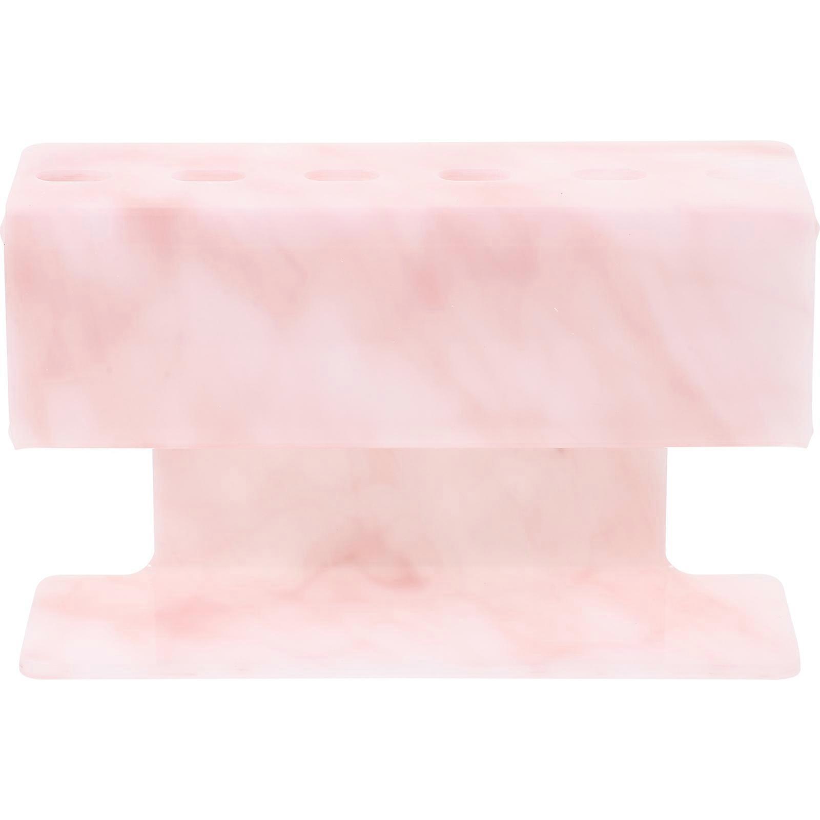 Pink Eyelash Tweezer Holder for Decor with Stylish Marble Pattern and Strong Plastic Design 1 Piece
