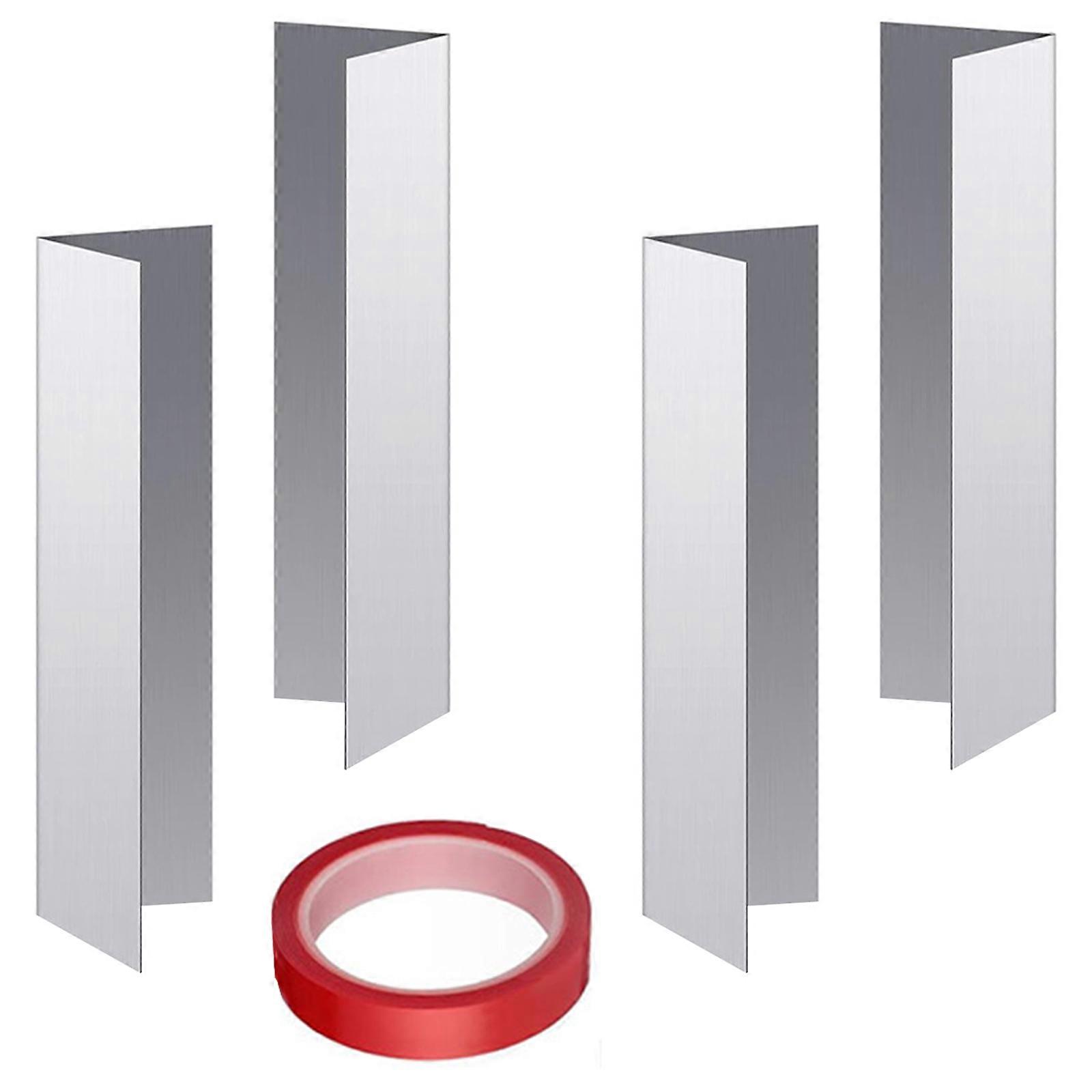 Pack of 4 Sturdy Metal Garage Door Sweeps Barrier Weatherproof Seal Strips with Easy Installation Designs Daily Use Multicolor