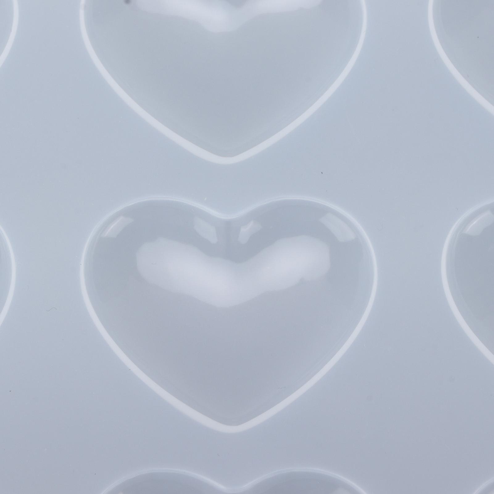 2Pcs Silicone Molds 9 Cavities Heart Shapes Epoxy Resin Drop Glue DIY Decoration Moulds