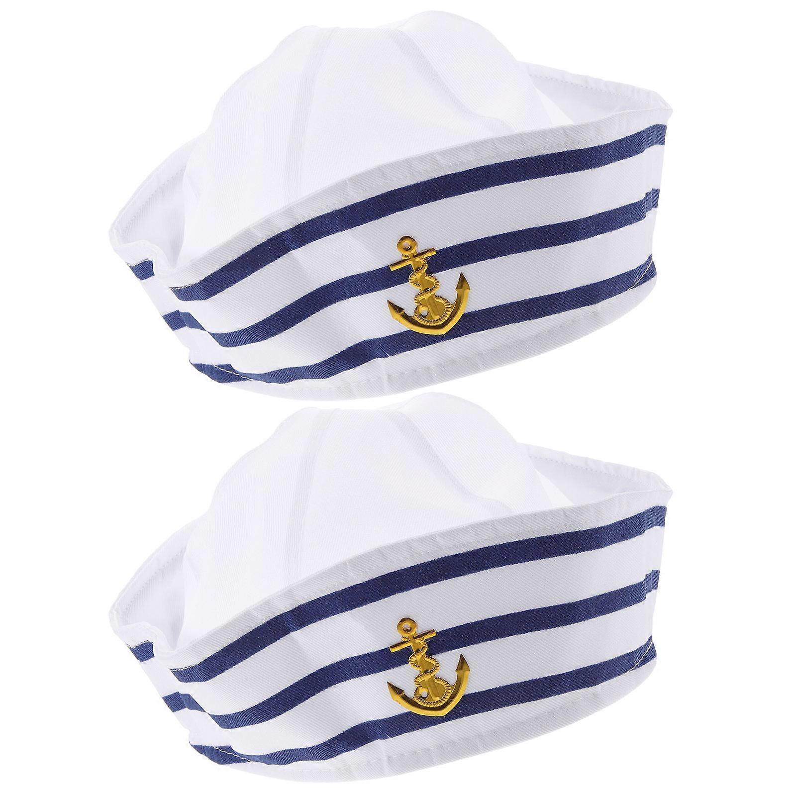 Sailor Hat Cloth Captain Hat for Cosplay Decoration 2Pcs Set