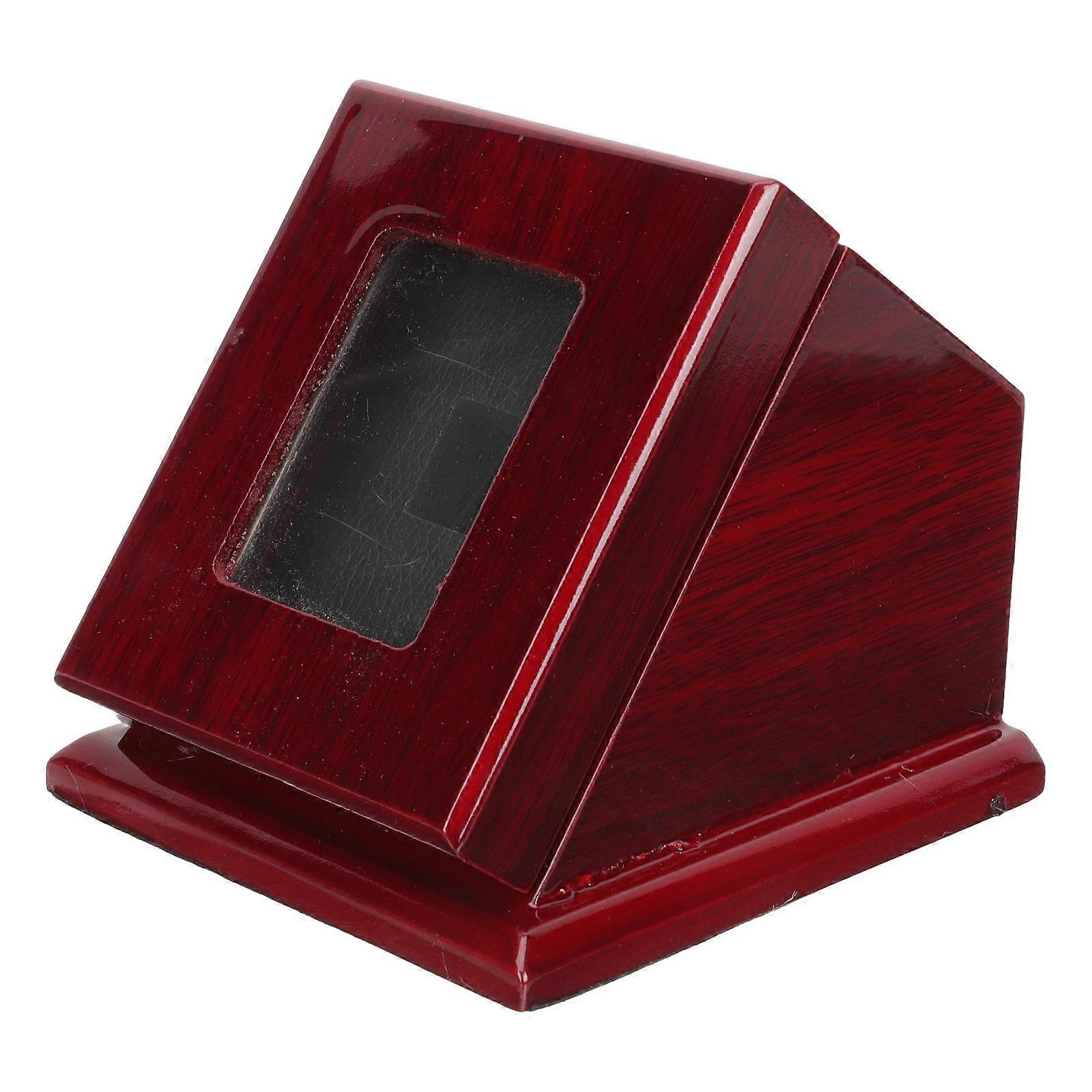 Championship Ring Box Case for Displaying 1 Ring in Dark Red