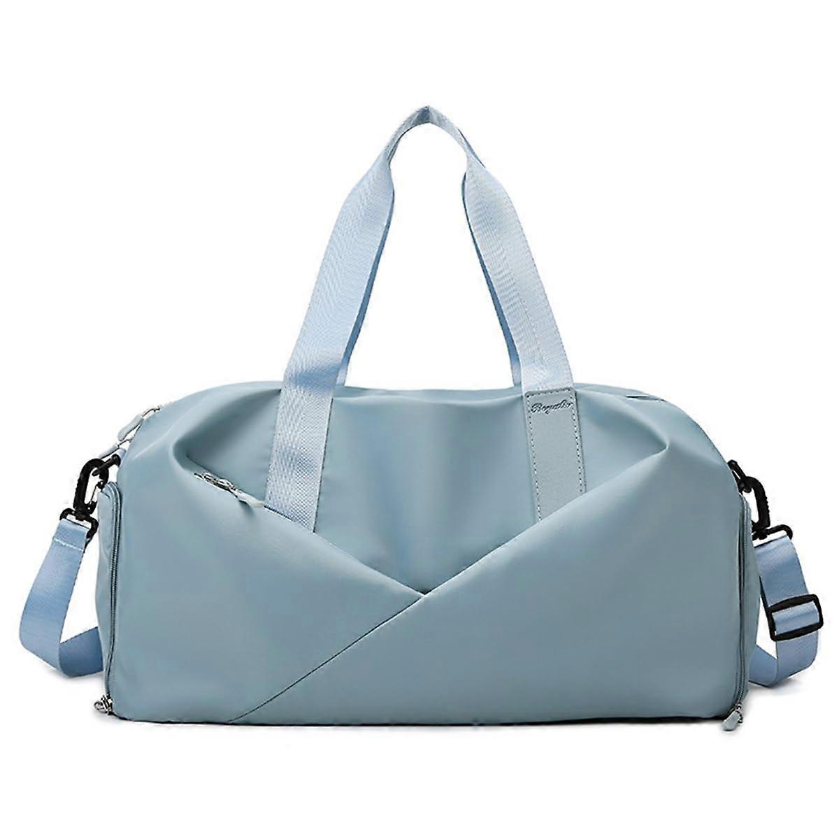 Sports Gym Bag Duffel Totes with Shoe Compartment and Wet Compartment for Men and Women, blue