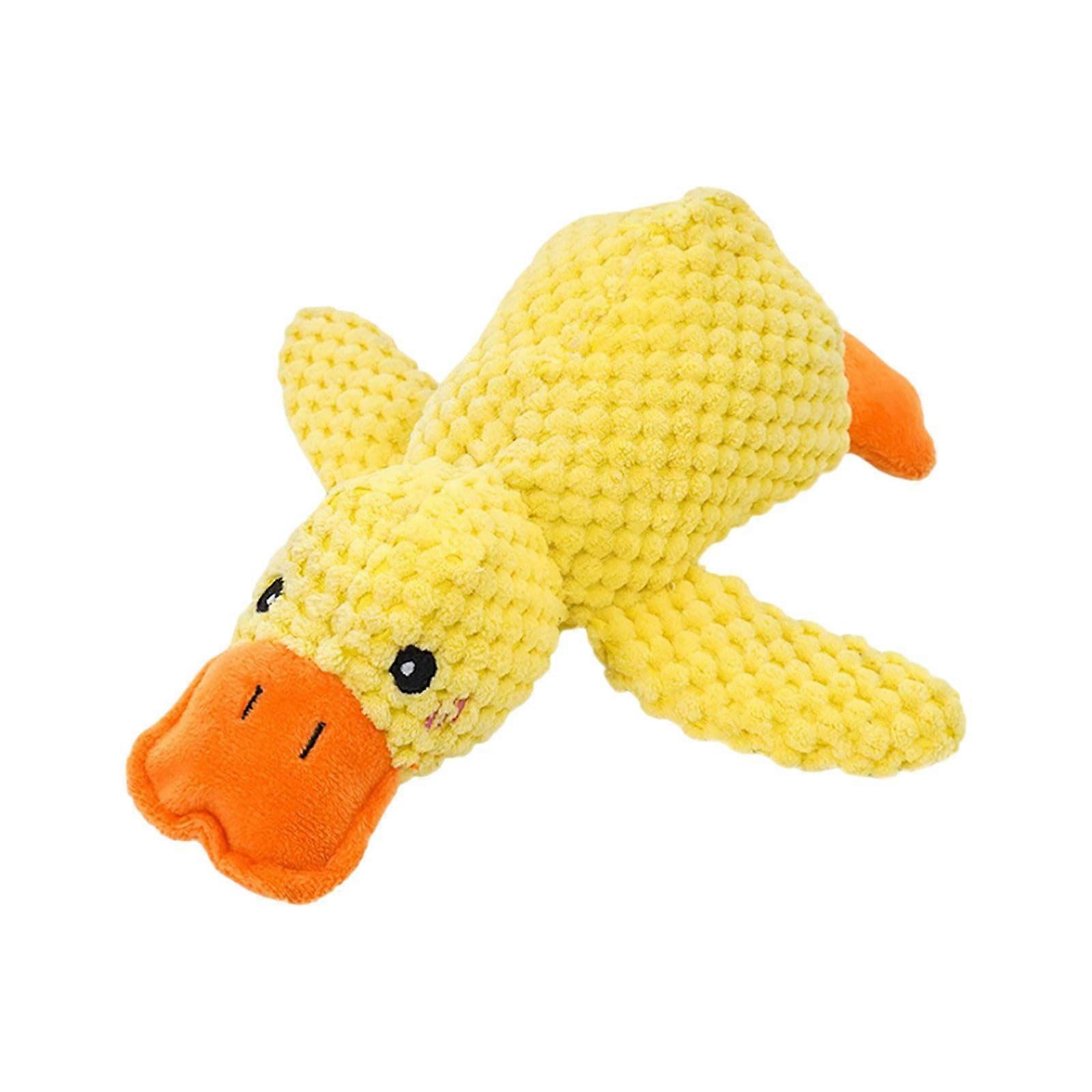 Anti-Stress Unbreakable Dog Plush Toy With Squeaker - Interactive Orange Fur, 45x38 cm