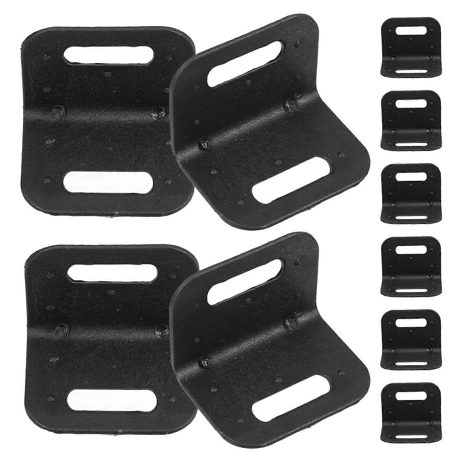 Hemoton 20 Pcs L Shaped Corner Protectors Right Angle Bracket Plastic Edge Protectors for Carton Boxes Furniture Packaging Black