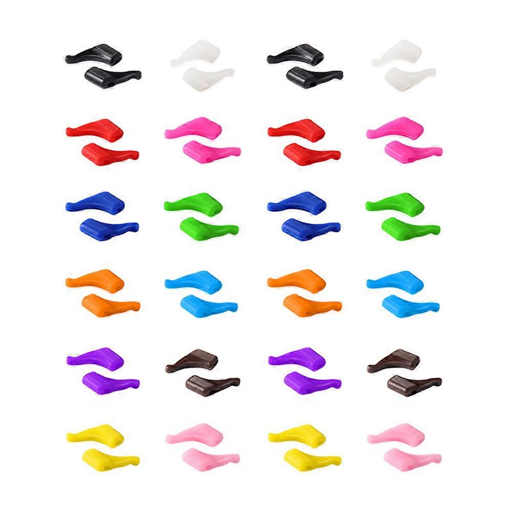 Silicone Eyeglass Ear Pads with AntiSlip Design for Glasses Use Assorted Color Fits Most Types Large Size