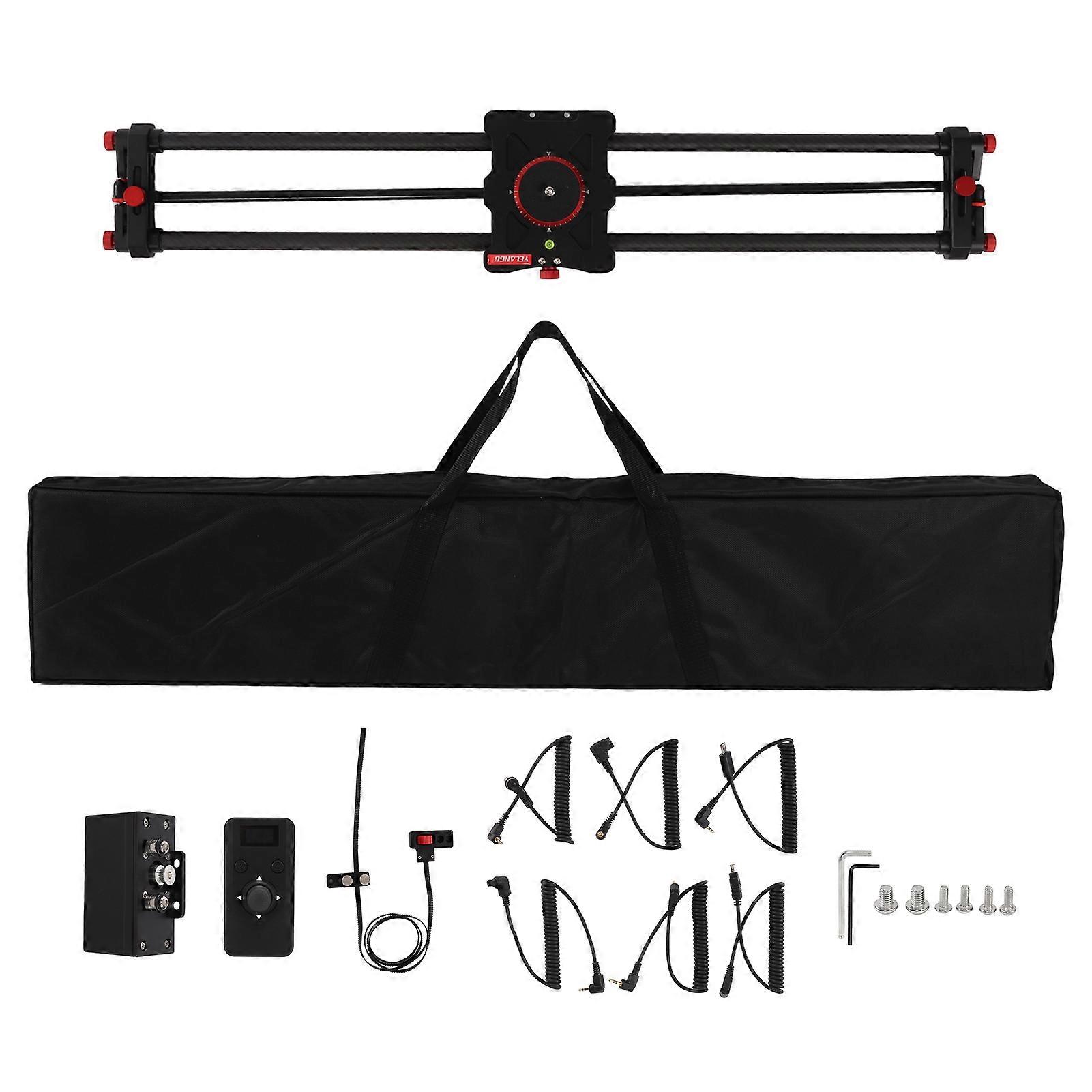 YELANGU 80cm Motorized Slider Series Carbon Slider Dolly for Parallax Panorama Shot for DSLR Camera