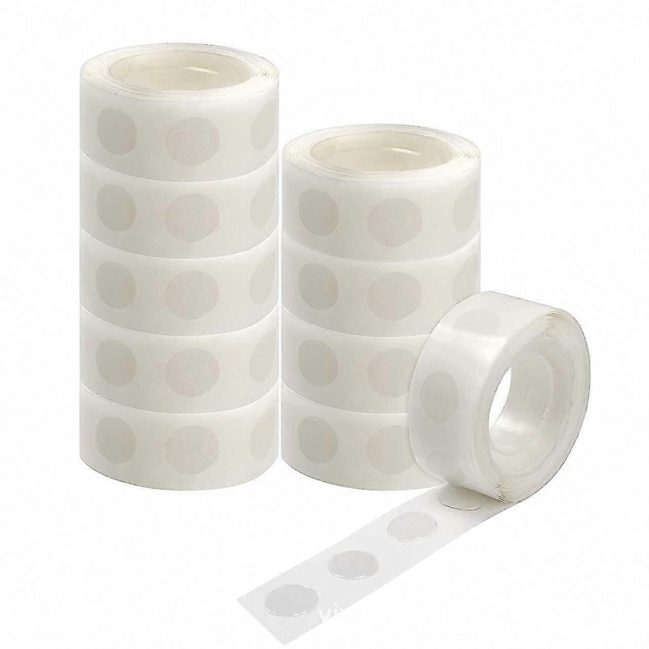 Balloon Glue Dots - Double Sided Adhesive Dots for DIY Crafts & Party Decorations - 10 Rolls (100pcs/Roll)
