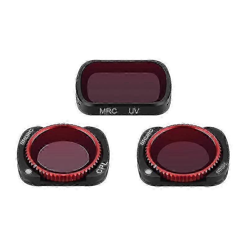 3x Lens Filter Kit Adjustable Cpl/uv/nd8pl Camera Lens Filters For Pocket 2/1