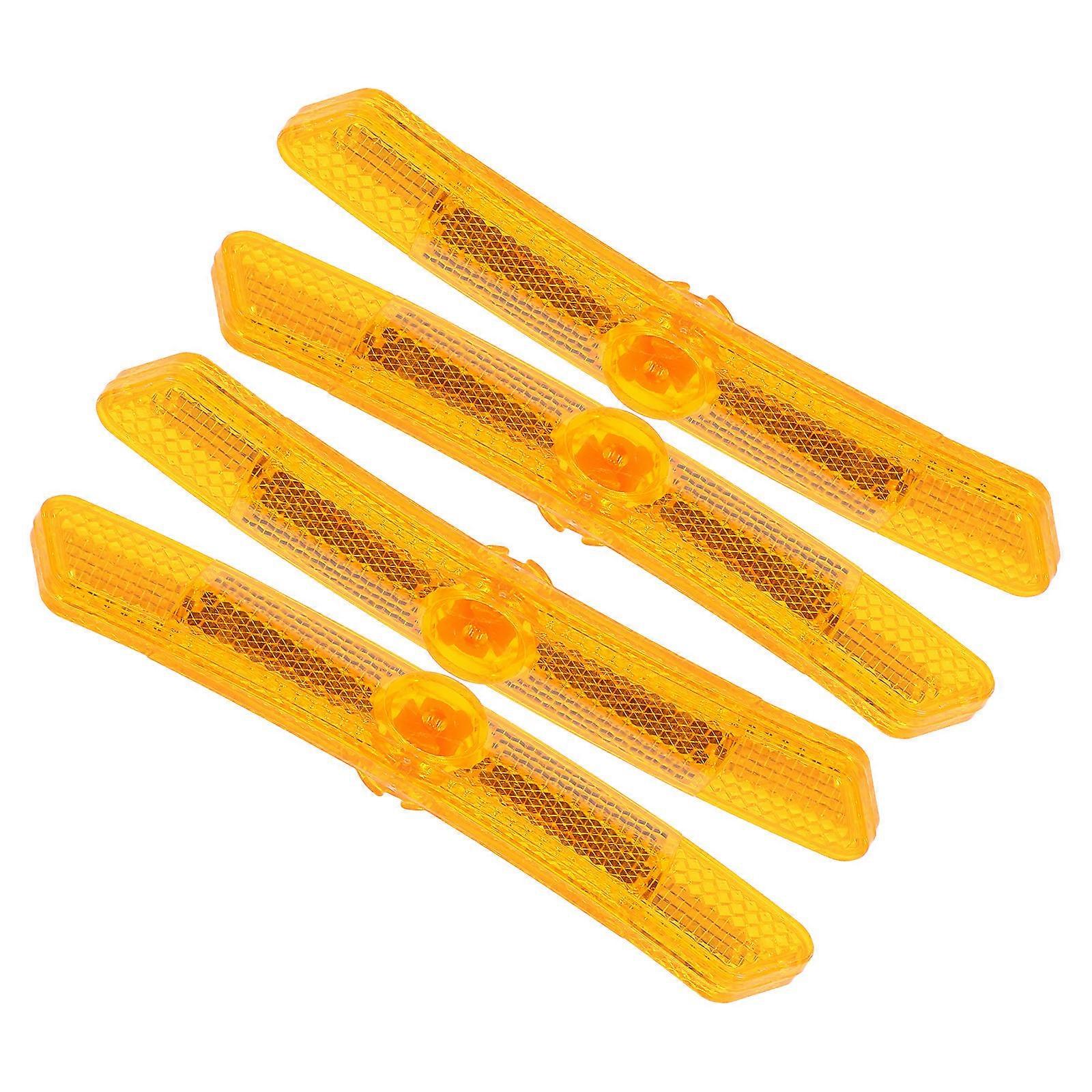 4PCS Durable Plastic Bicycle Reflectors for Wheels – Enhance Night Visibility and Safety for Adult Bikes with Easy Installation