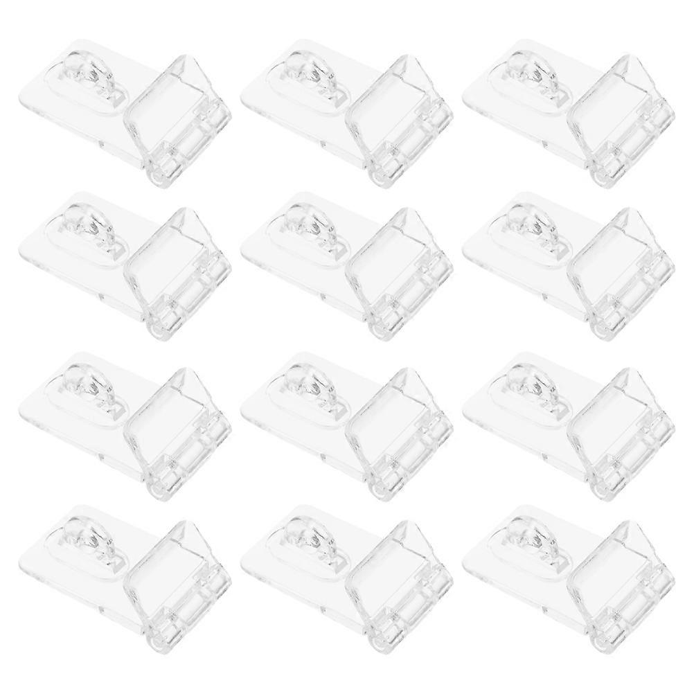 Acrylic Hasp Lock with Hinge and Buckle ClearLatch for Box Cabinet Drawer Accessories 12 Sets
