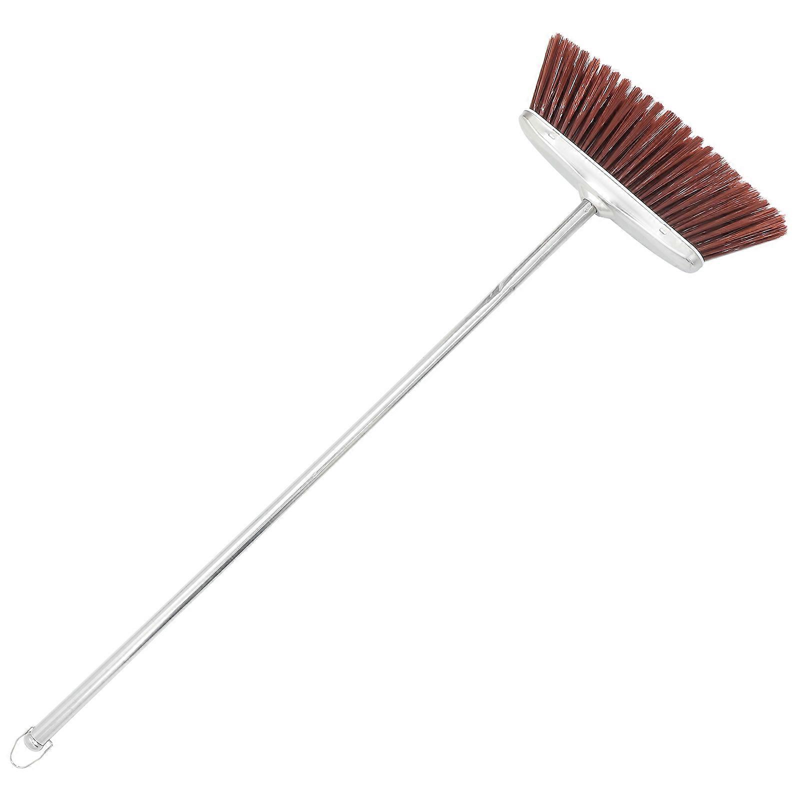 Long Handle Broom for Household Cleaning – Metal Handle Sweeper with Hanging Ring for Indoor & Outdoor Use