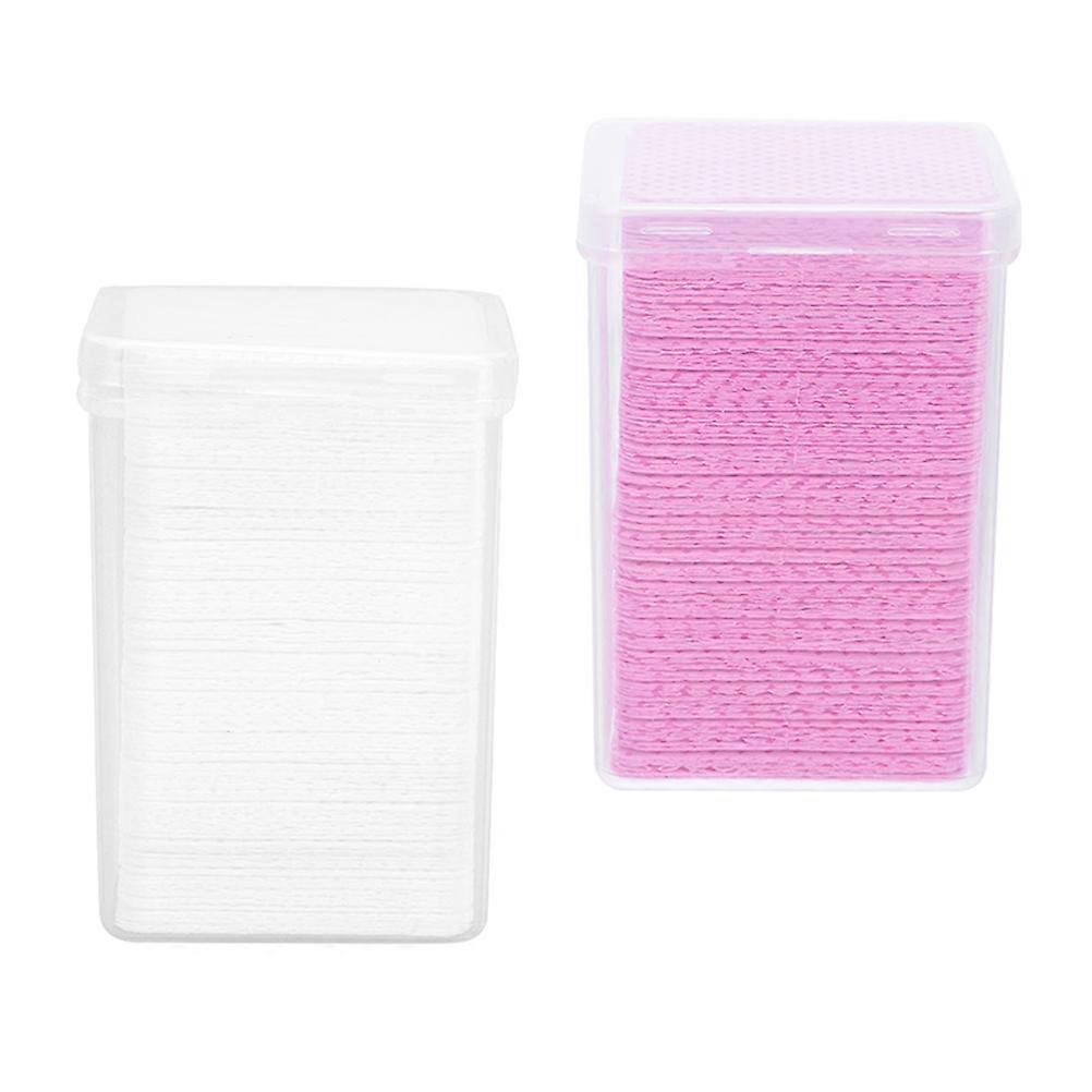 2 Boxes Glue Cleaning Cotton Wiping Cloths for Eyelash Extension Removers, Salon or Home Use, Convenient and Practical for Extra Glue Removal