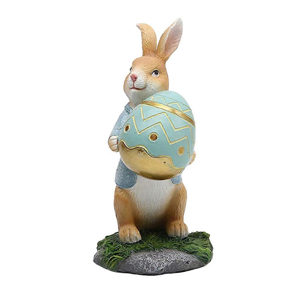 Handpainted Resin Bunny Statue For Family Gatherings And Festivities In Beautiful With Perfect Decorative Function 1Set