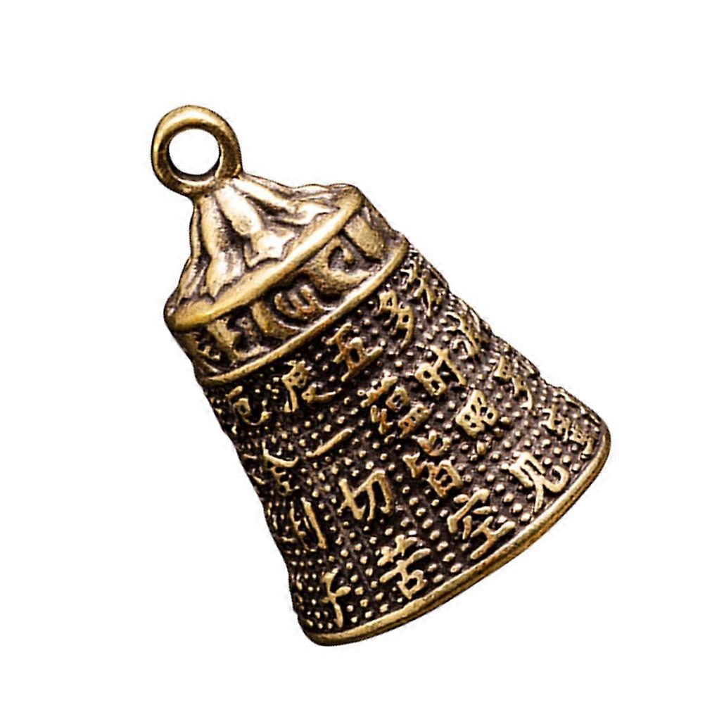 Retro Brass Bell Pendant DIY Decor Keychain Adornment Unique Vintage Style Creative Crafting Accessory for Friends Elegant Delicate Design