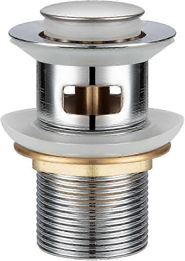 2025 Latest Model Starlight Sink Drain with Universal Overflow Automatic Drain Plug 1 "Pop-Up