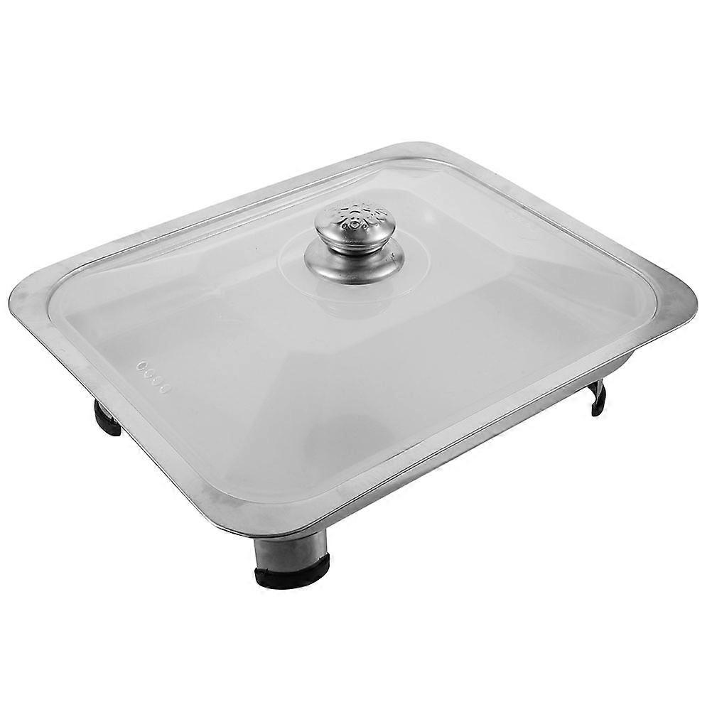 Buffet Party Metal Tray Buffet Server Tray For Buffets Rectangular 34.00X28.00X9.60CM Serving Dishes 1Pack