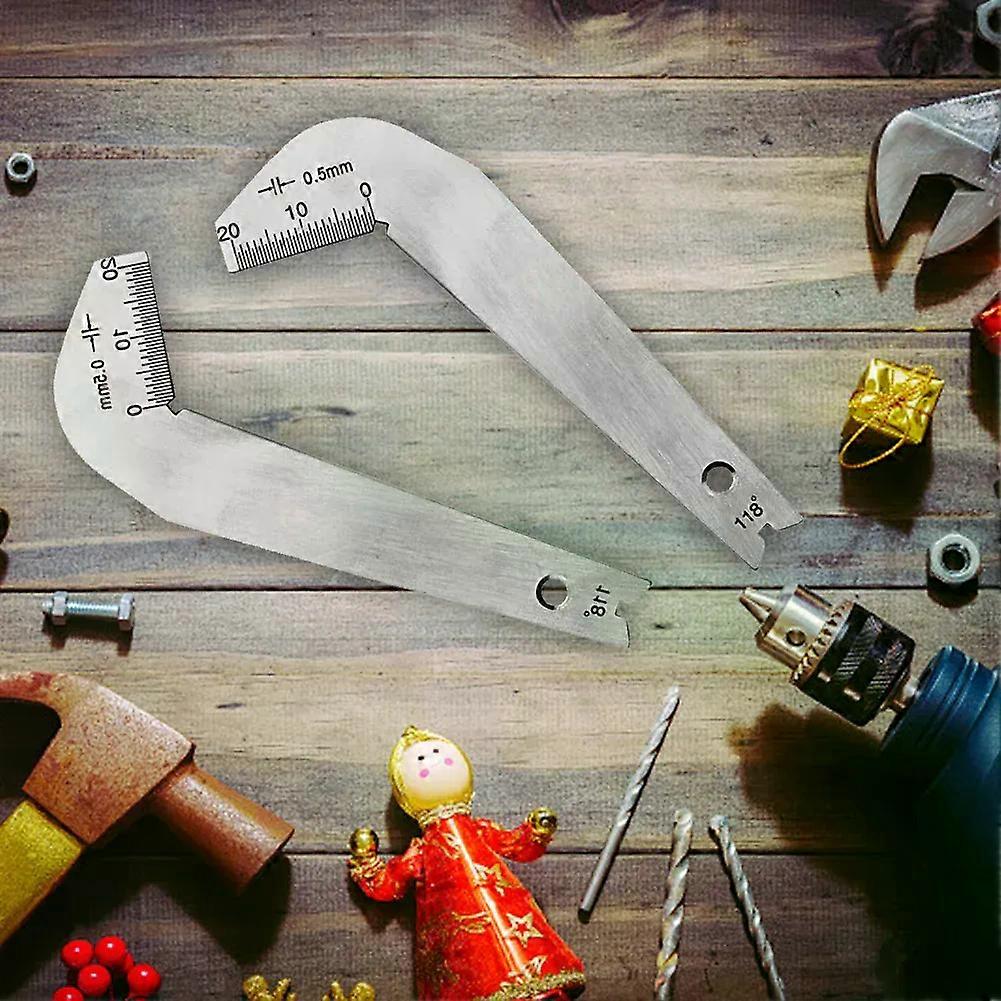 Bit Pattern Drill Template Gauge Welding Inspect Tool Weld Drill Bit Measurement Tool Clear Reading Gauging Device