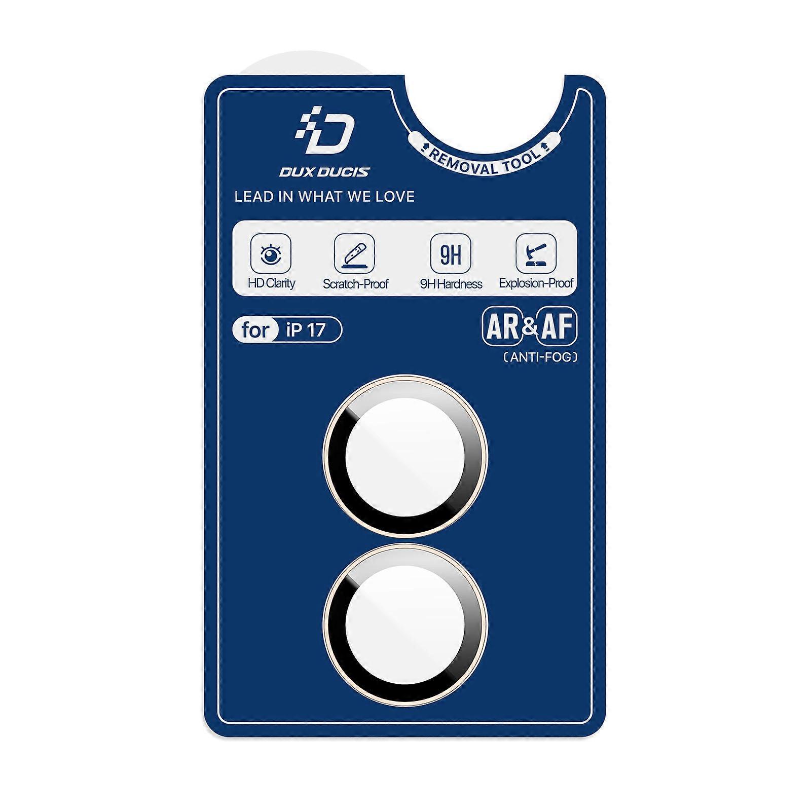 For iPhone 17 Camera Lens Protector DUX DUCIS HAWK Series Tempered Glass Lens Protector Desert Titanium