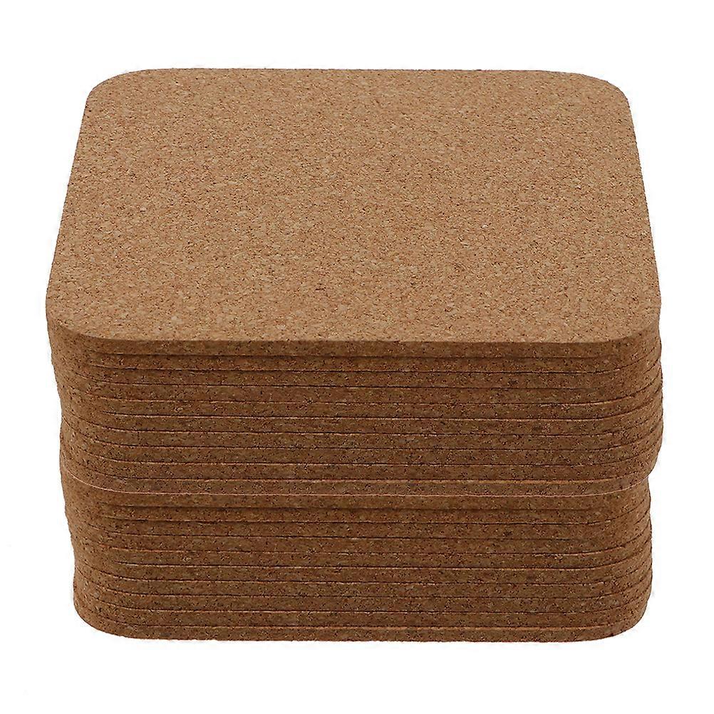 20 Pieces Nonslip Heat Resistant Reusable Composite Coasters for Drinks Coffee Mug Light Brown