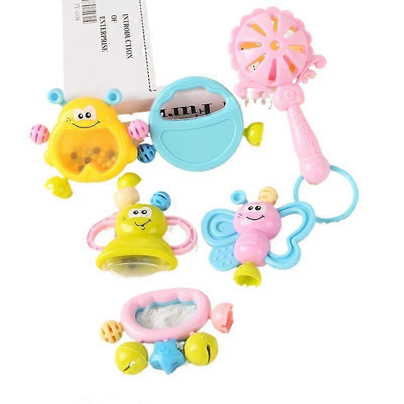 Baby Rattle Toy for Newborns Educational Early Learning Grasping Bell Chewable