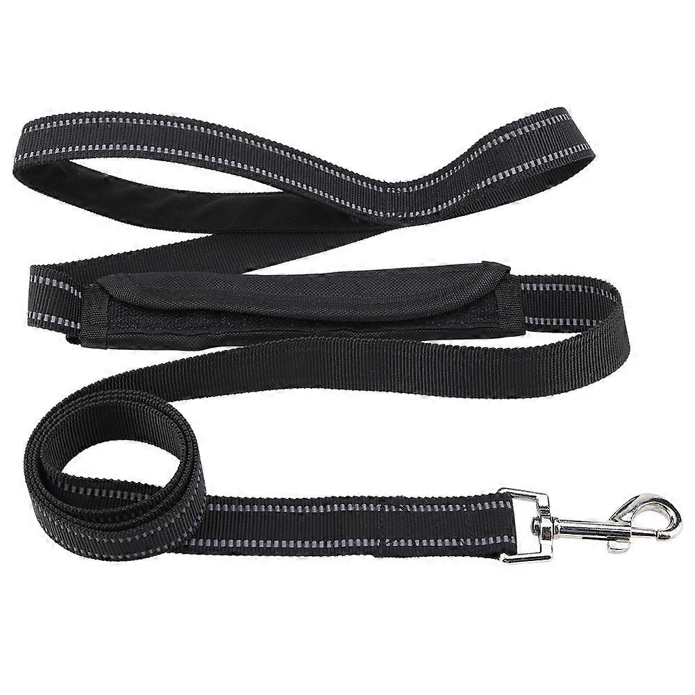 Multifunctional Reflective Sturdy Durable Dog Pulling Rope Pet Vehicle Safty Belt Black
