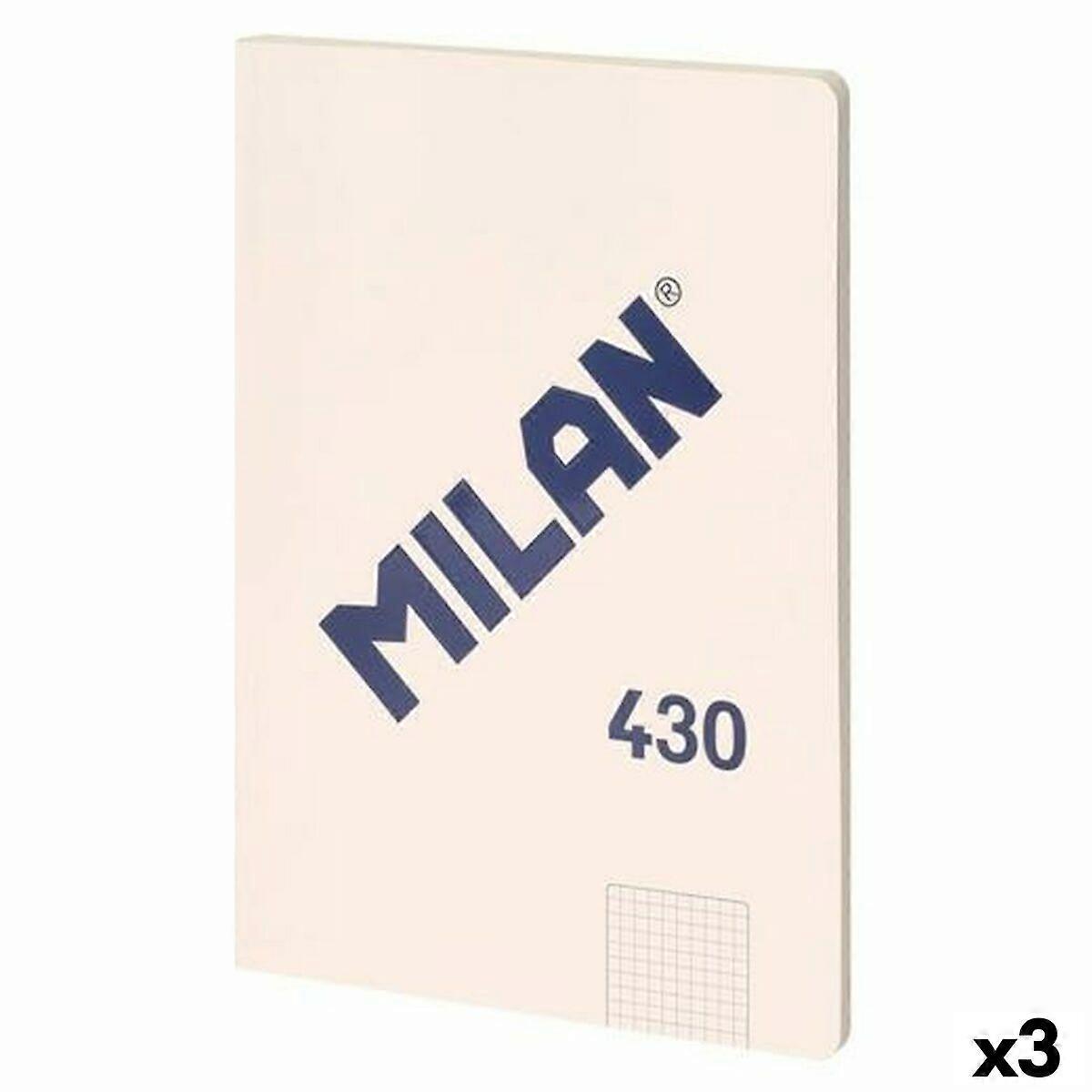 Notebook Milan SERIE 1918 Beige A4 48 Sheets (3 Units)