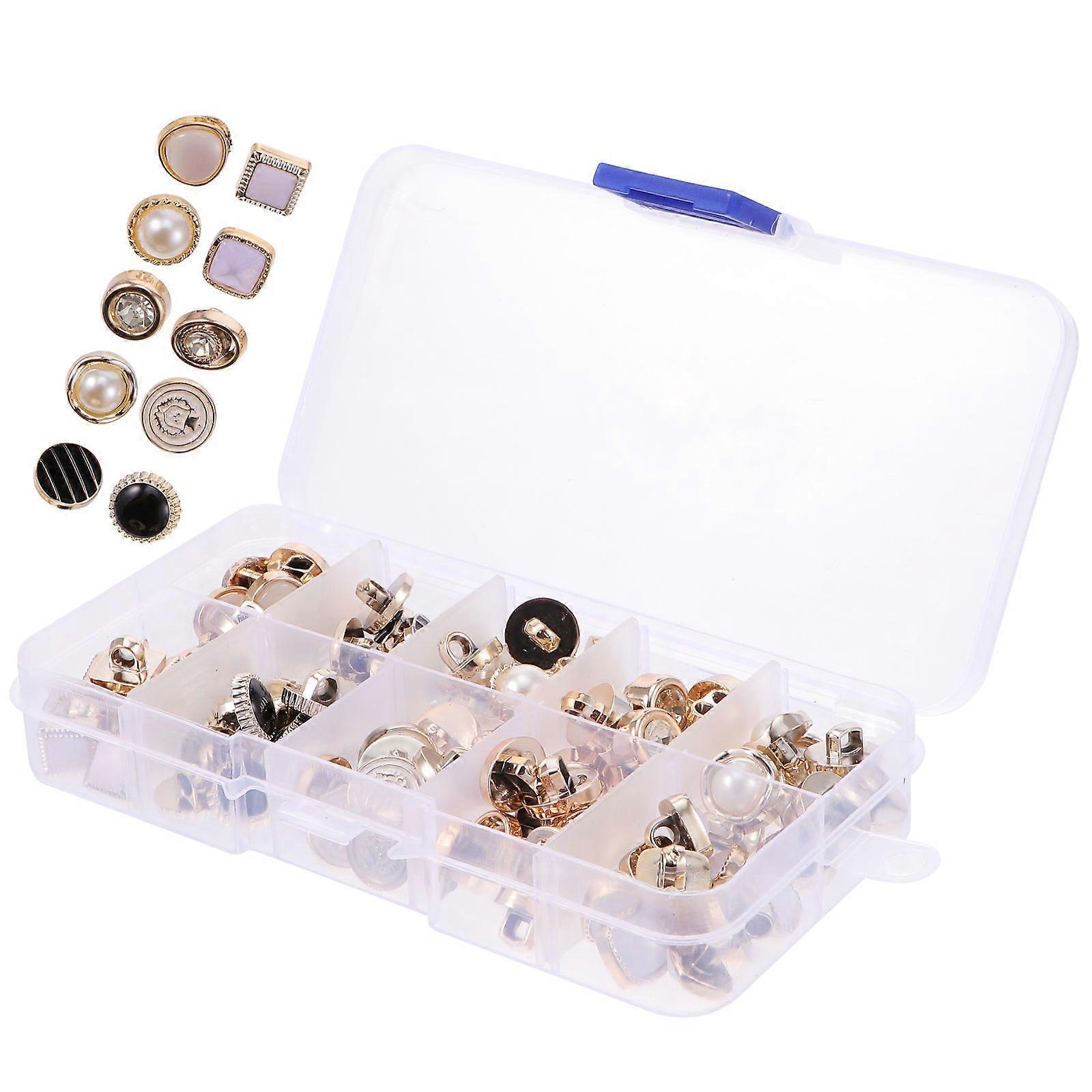 1 Box/100pcs Sewing Buttons Elegant Alloy All purpose Clothing Button
