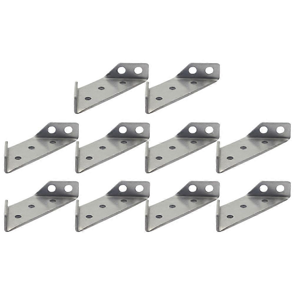 Metal Corner Brace Trapezoid Angle Shelf Brackets For Structural Support DIY Users Anti-Rust 10Set