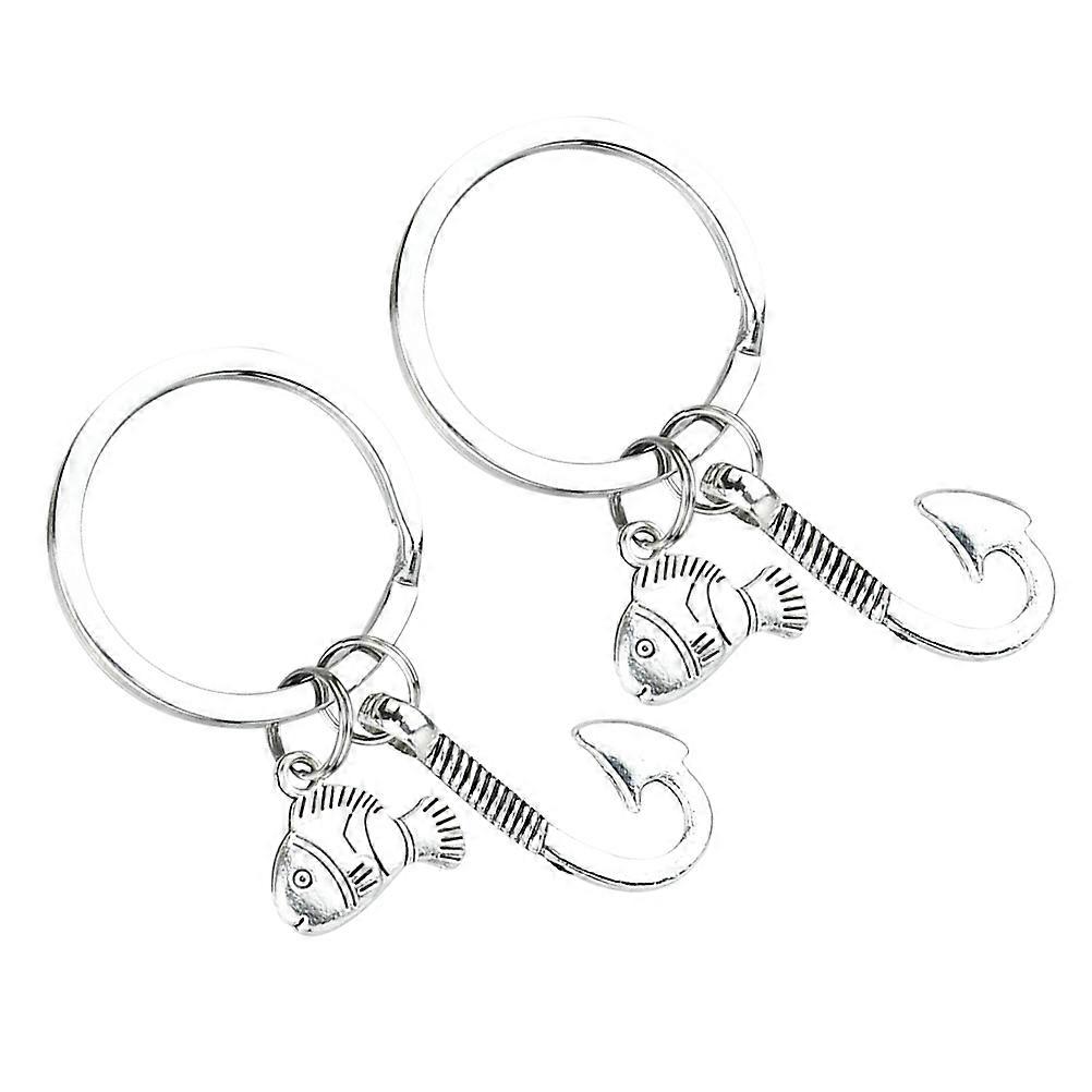 Attractive Fish Keychain Set Of 2Pcs Designed For Festivals And Parties Featuring Durable Alloy Material And Cute Style