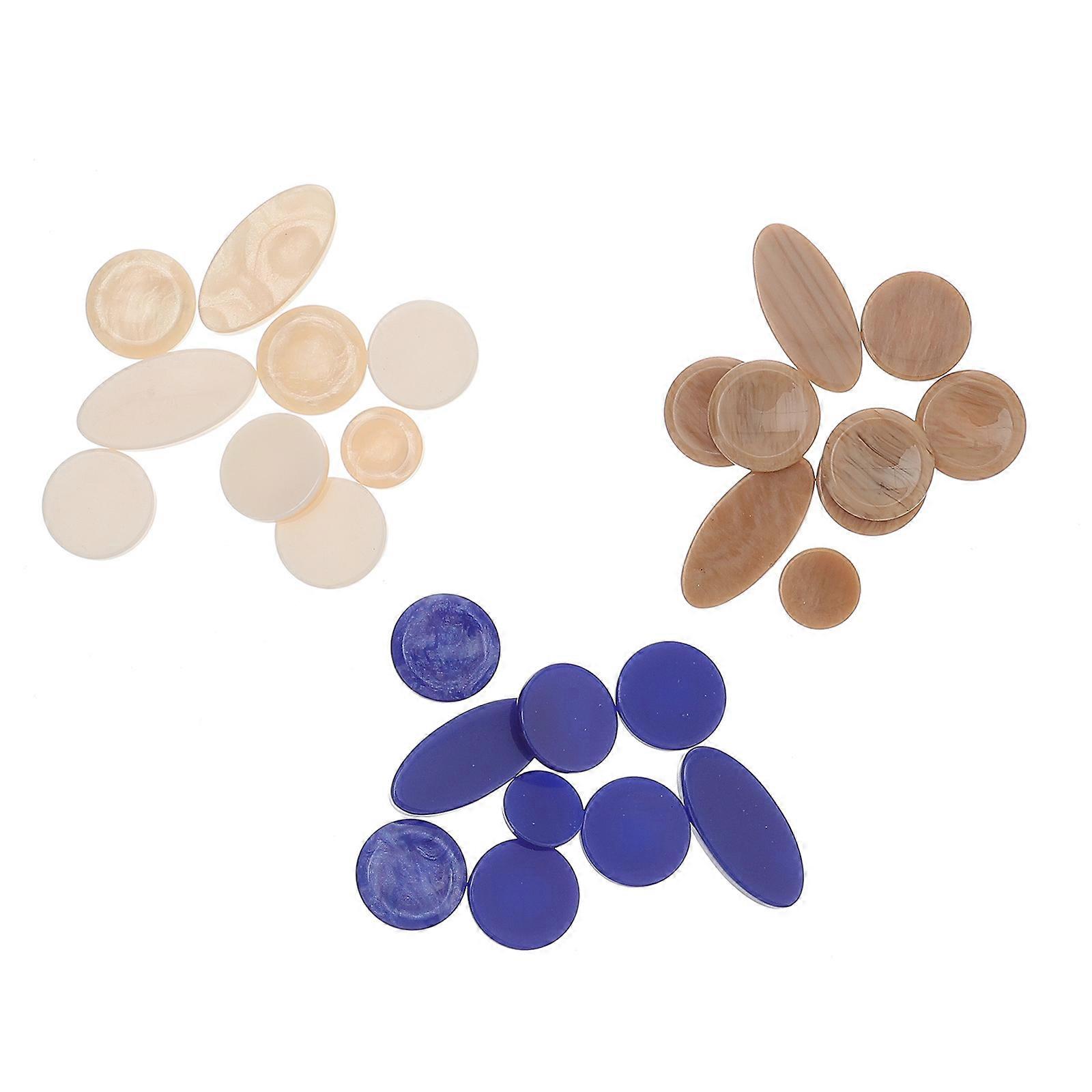 3 Saxophone Key Covers, Shell Design, Compatible with Alto & Tenor, Durable Button Inlays, Blue, Khaki, Beige