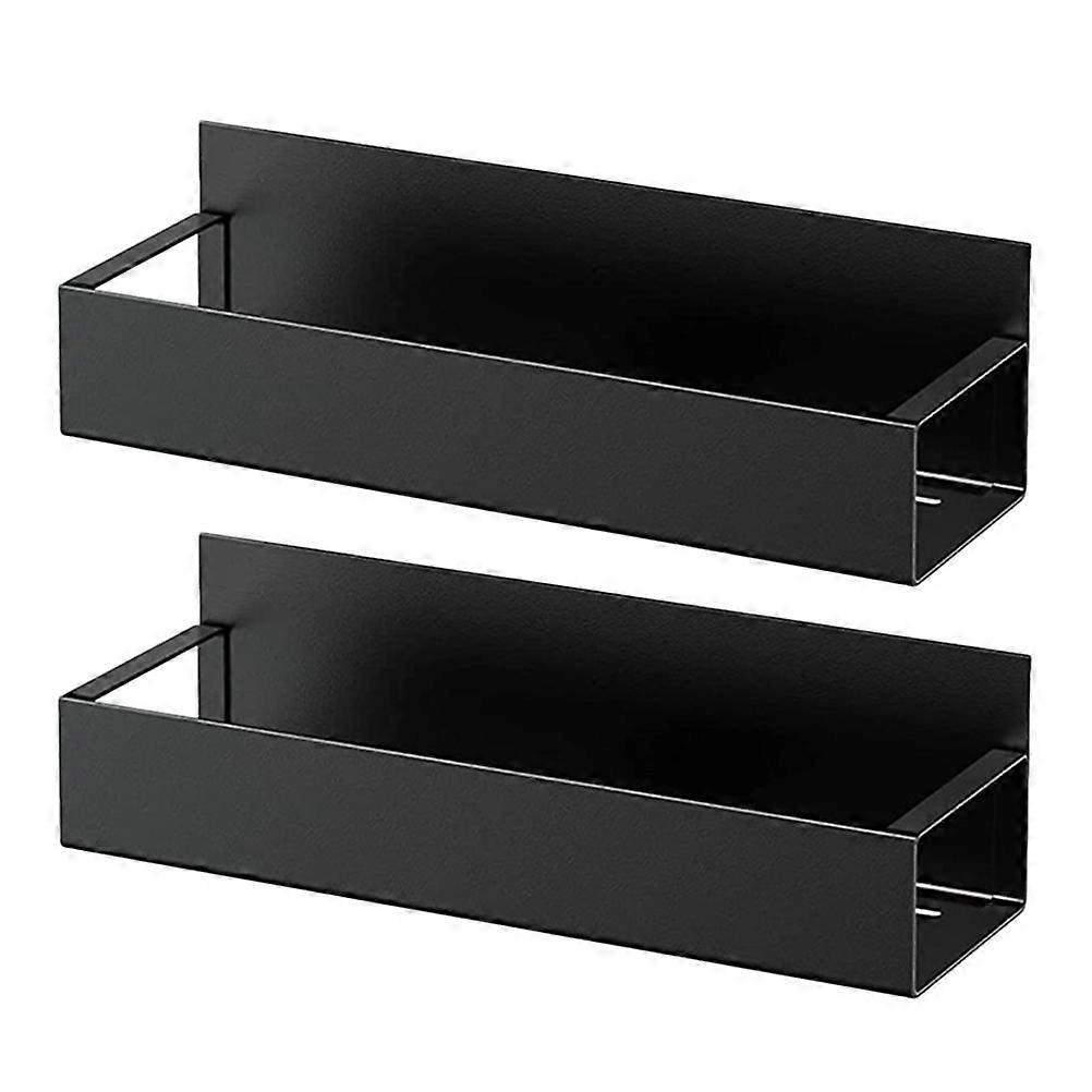 Magnetic Spice Rack For Fridge Accessories Ideal For Home Use And Kitchen Organization In Simple Rectangular Style With 2Pcs