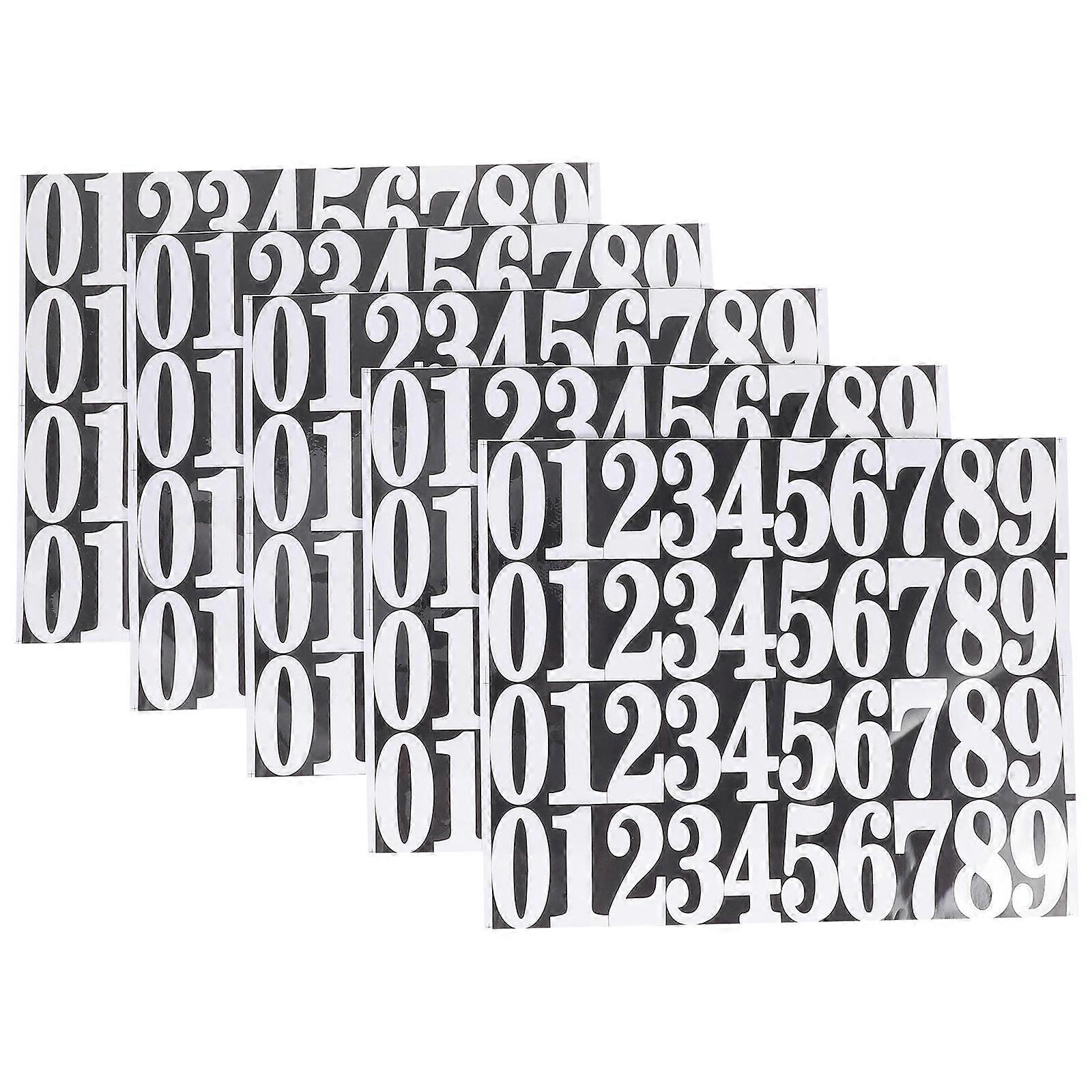 Self-Adhesive Mailbox Address Numbers For Homeowners 5 Sheets Reflective Design