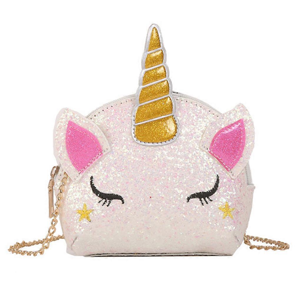 Casual Unicorn Shaped Sequins Messenger Purse For Females Ideal For Shopping 1Set