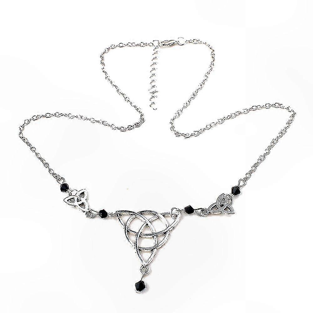 Crescent Moon Crystal Forehead Chain for Prom and Halloween Costume Accessory Red