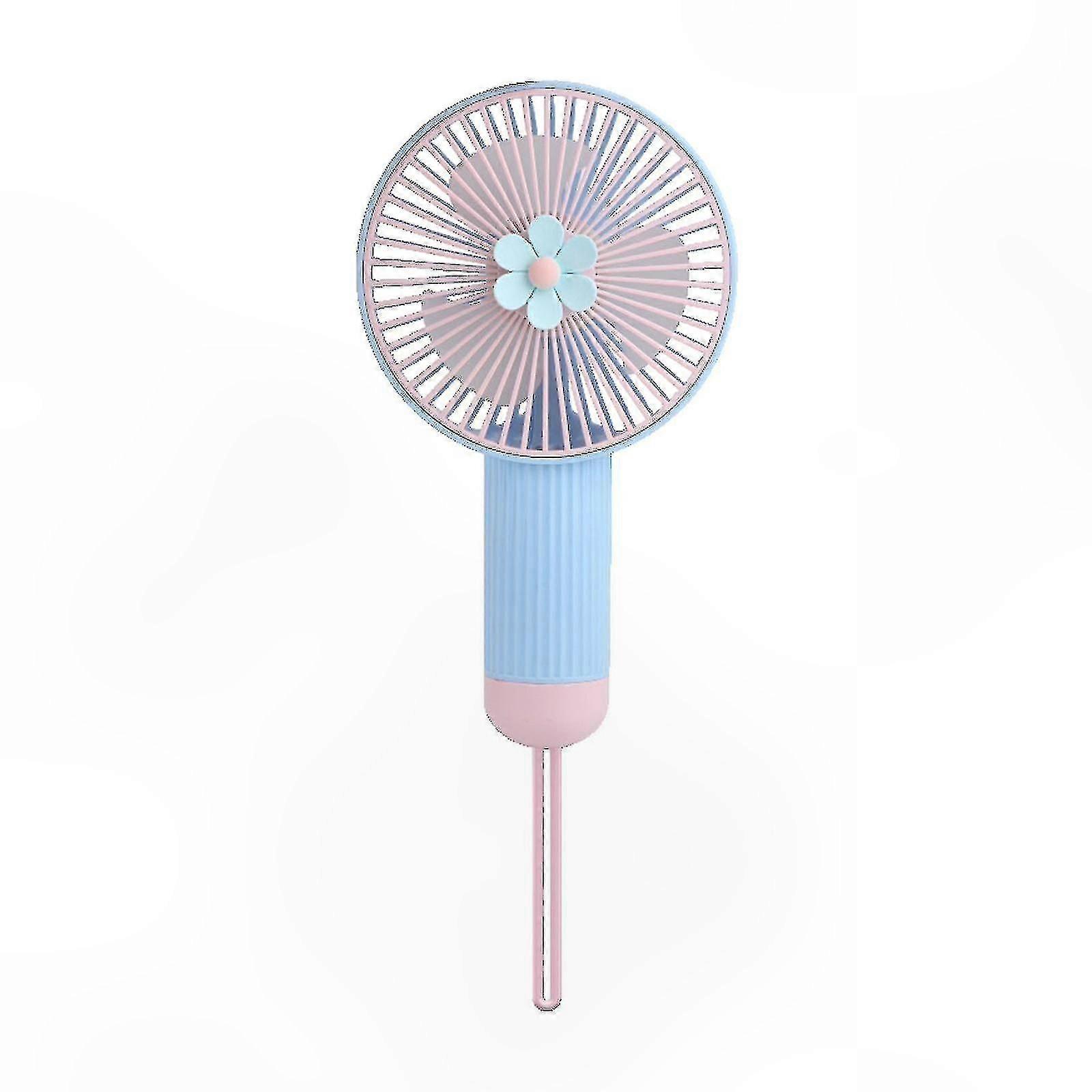 Portable Mini USB Rechargeable Handheld Fan with Cartoon Design and Hanging Rope for Students and Gifts