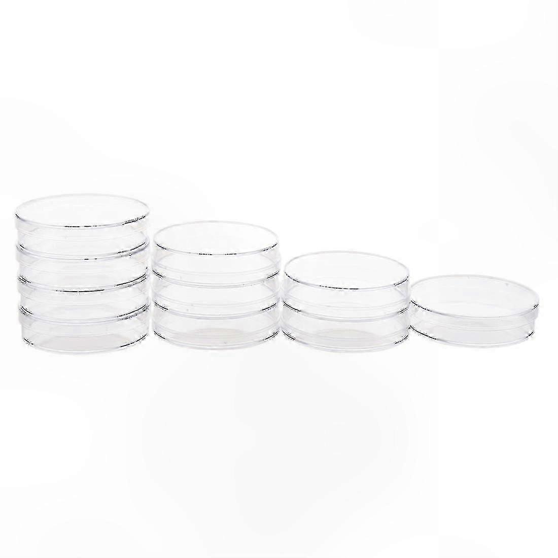 10 Pack of 55mm Lab Dishes with Lids for Bacterial and Yeast Cultures