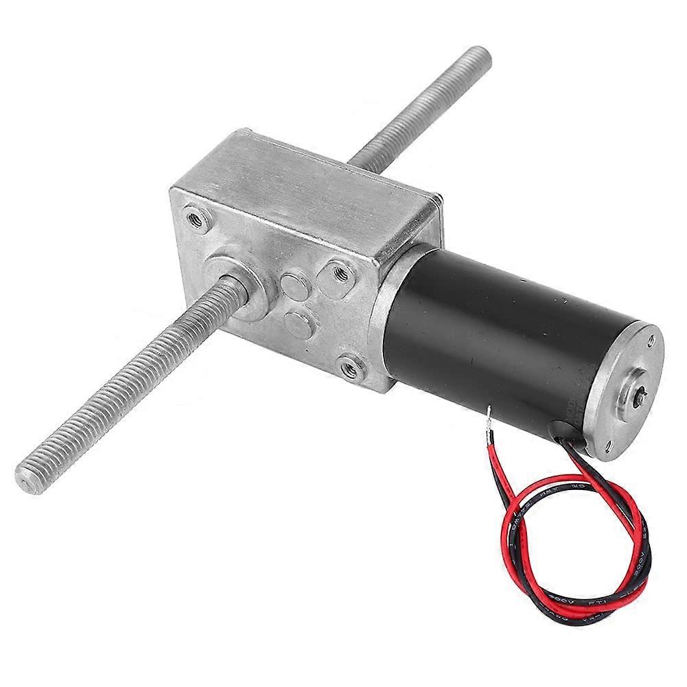 24V Worm Gear Motor, Sturdy Metal Housing, Quiet Operation,  Efficiency, Compact