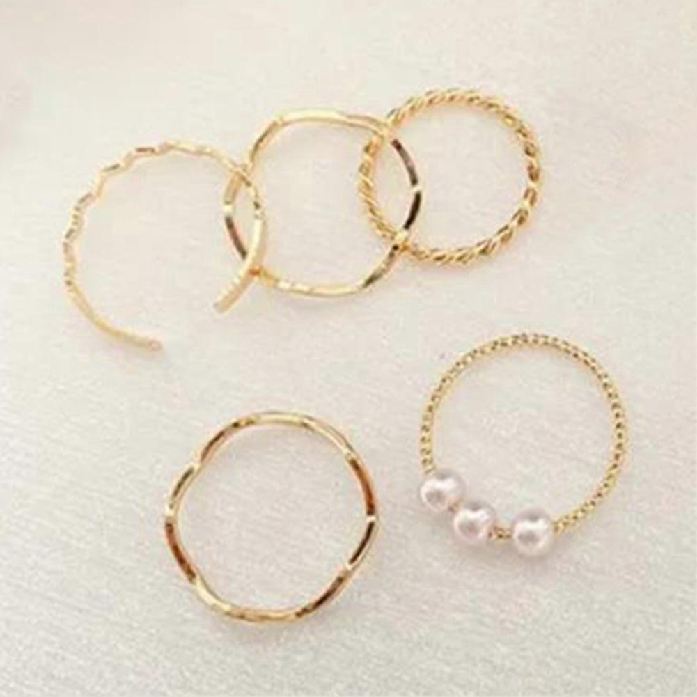 Versatile Elegant Combination Rings Set Comfortable Skin-Friendly for Party Evening Events